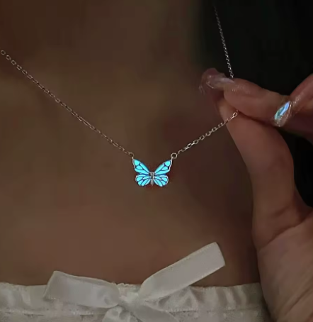 Collar + Pulsera Mariposa Brillante - Set Glowfly
